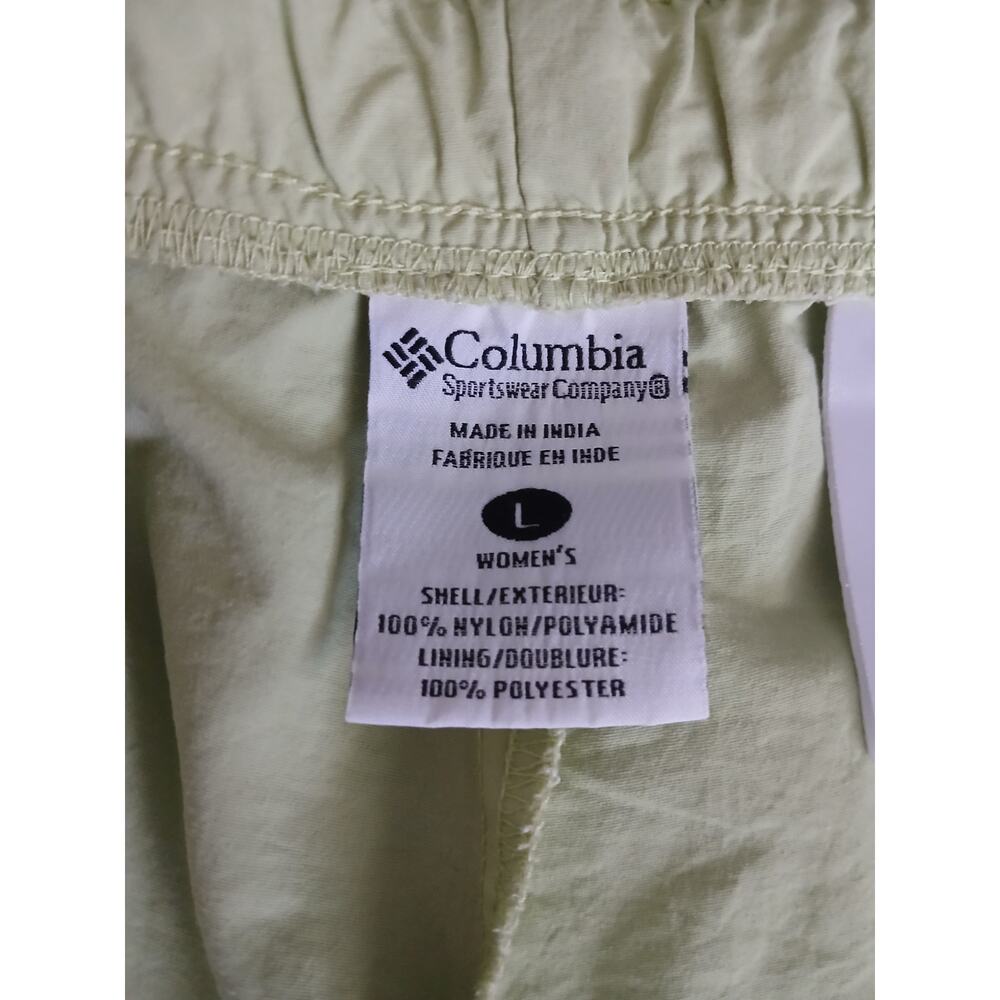 Columbia Nylon Shorts Womens Size L Outdoor Hiking Casual Light Green - Picture 4 of 5
